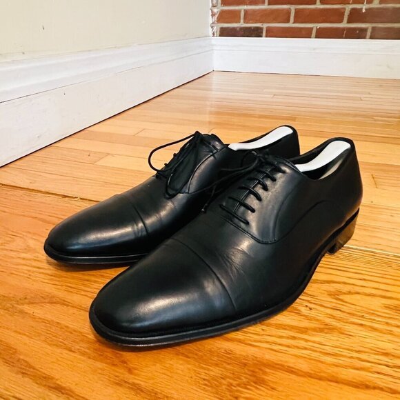 Bruno Magli Men 11 Derby Dress Shoes Black Leather Italy Bologna Made main image 7